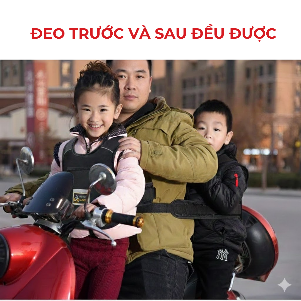 Đai đi xe máy cho bé RS3 khóa nhựa chống ngã an toàn - Ảnh 6