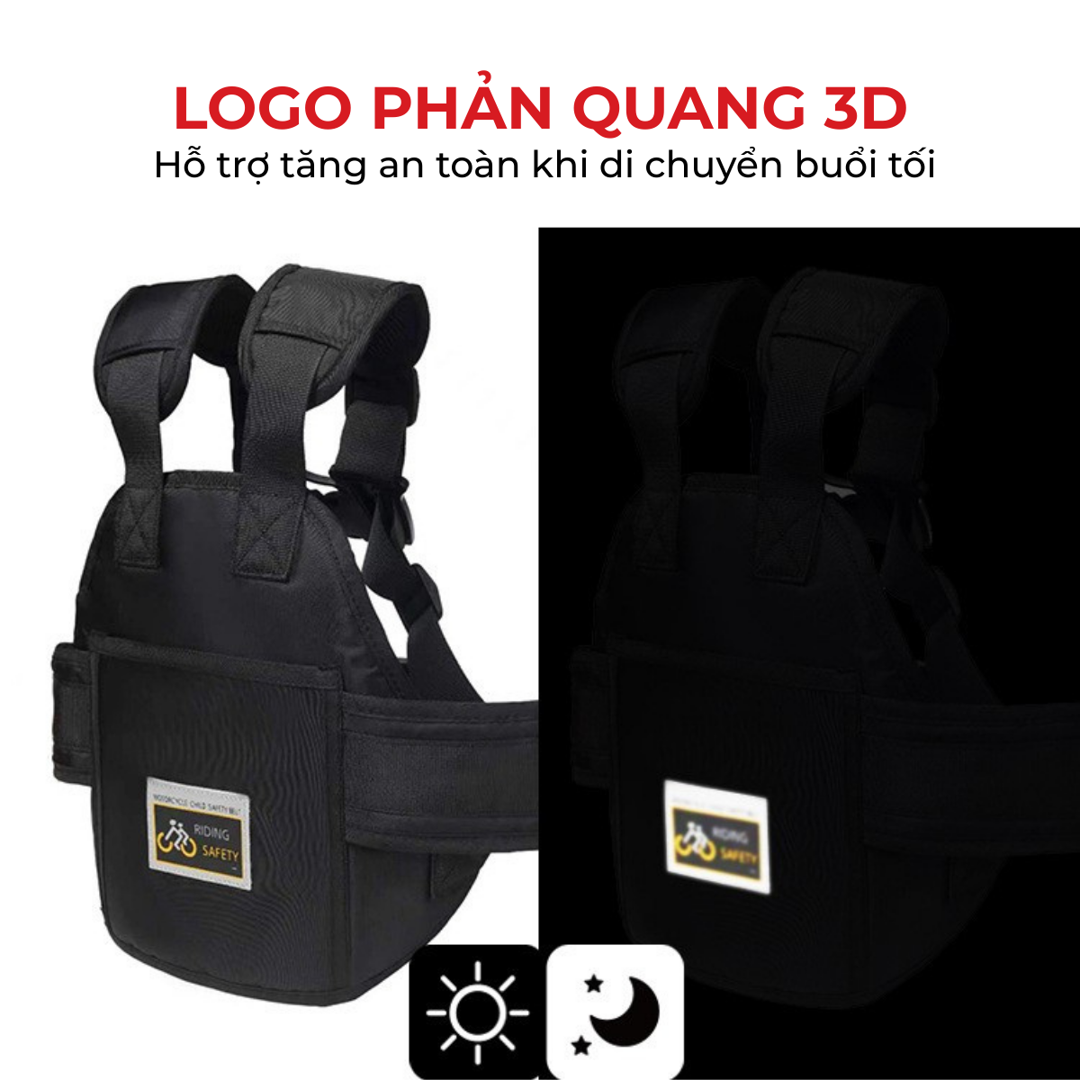 Đai đi xe máy cho bé RS3 khóa nhựa chống ngã an toàn - Ảnh 8