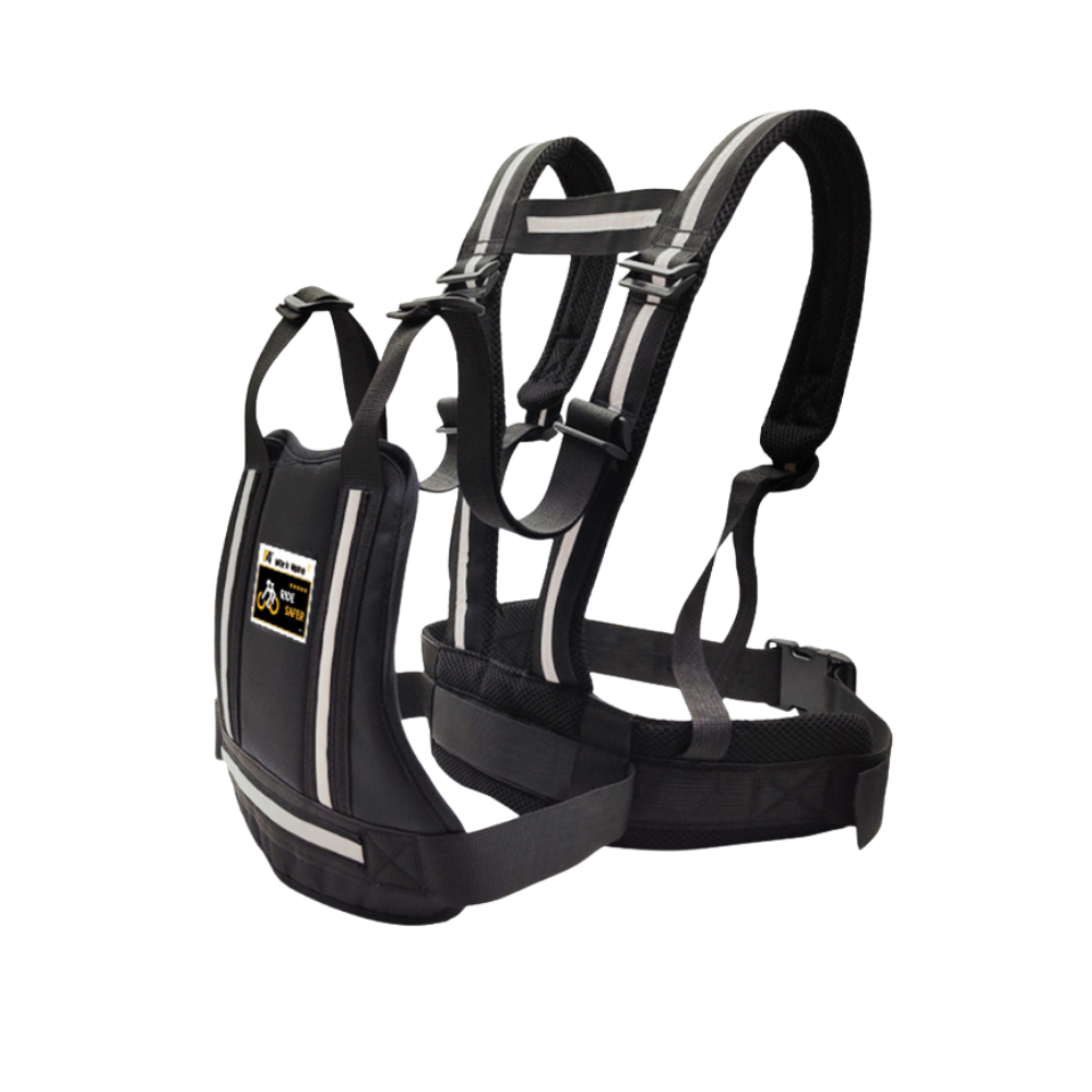 Đai an toàn xe máy RS5 khoá inox cao cấp, dây đai 2 tầng chống ngã chống bật ngửa