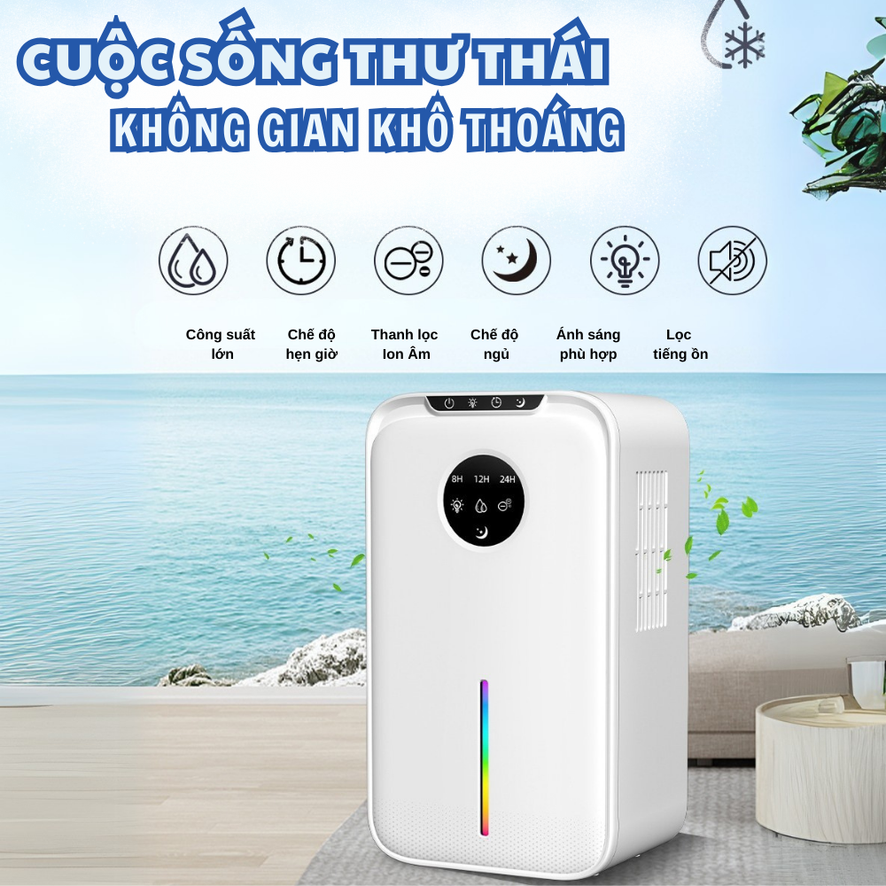 Máy Hút Ẩm & Lọc Không Khí 2,5L Ngăn Ngừa Bụi Mịn, Hạn Chế Nấm Mốc - Ảnh 5