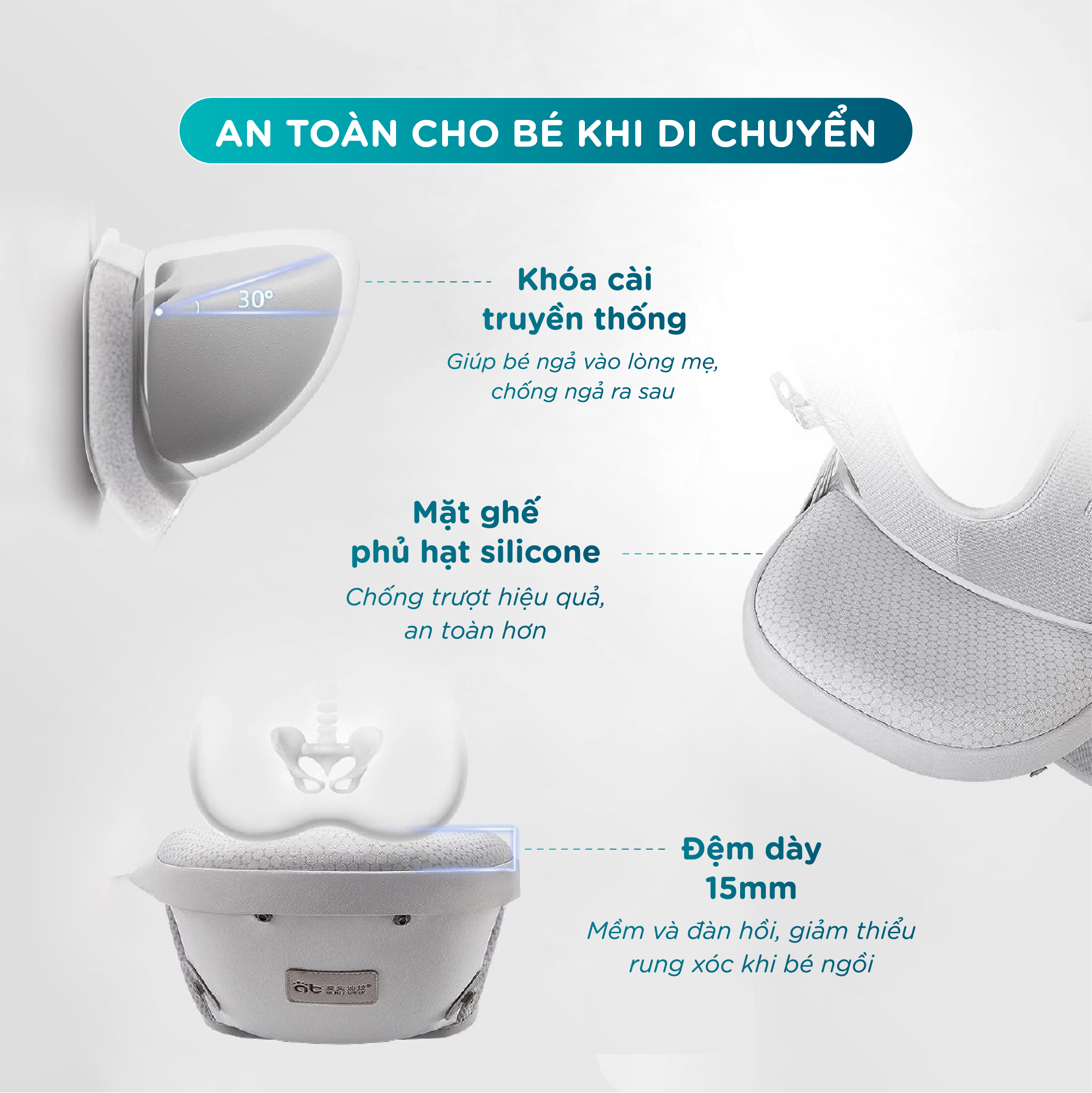 Địu em bé cao cấp MS2 Pro, Đai đeo chữ X trợ lực tốt, Có bệ ngồi êm cho bé - Ảnh 8