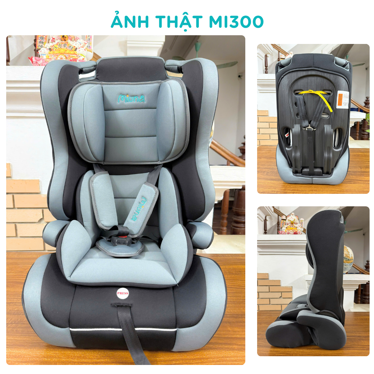 Ghế ngồi ô tô cho bé Miuna MI300 đạt chuẩn ECE R44 (cho bé từ 9m-12y) - Ảnh 13