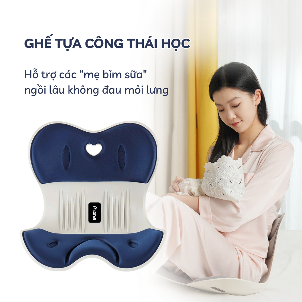 Ghế tựa lưng công thái học Miuna - Điều chỉnh tư thế ngồi, giảm đau lưng - Ảnh 2