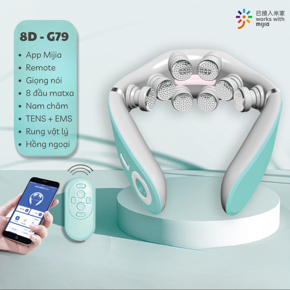 Máy Massage Cổ Vai Gáy Điện Xung Cao Cấp 8D-G79 - Ảnh 10