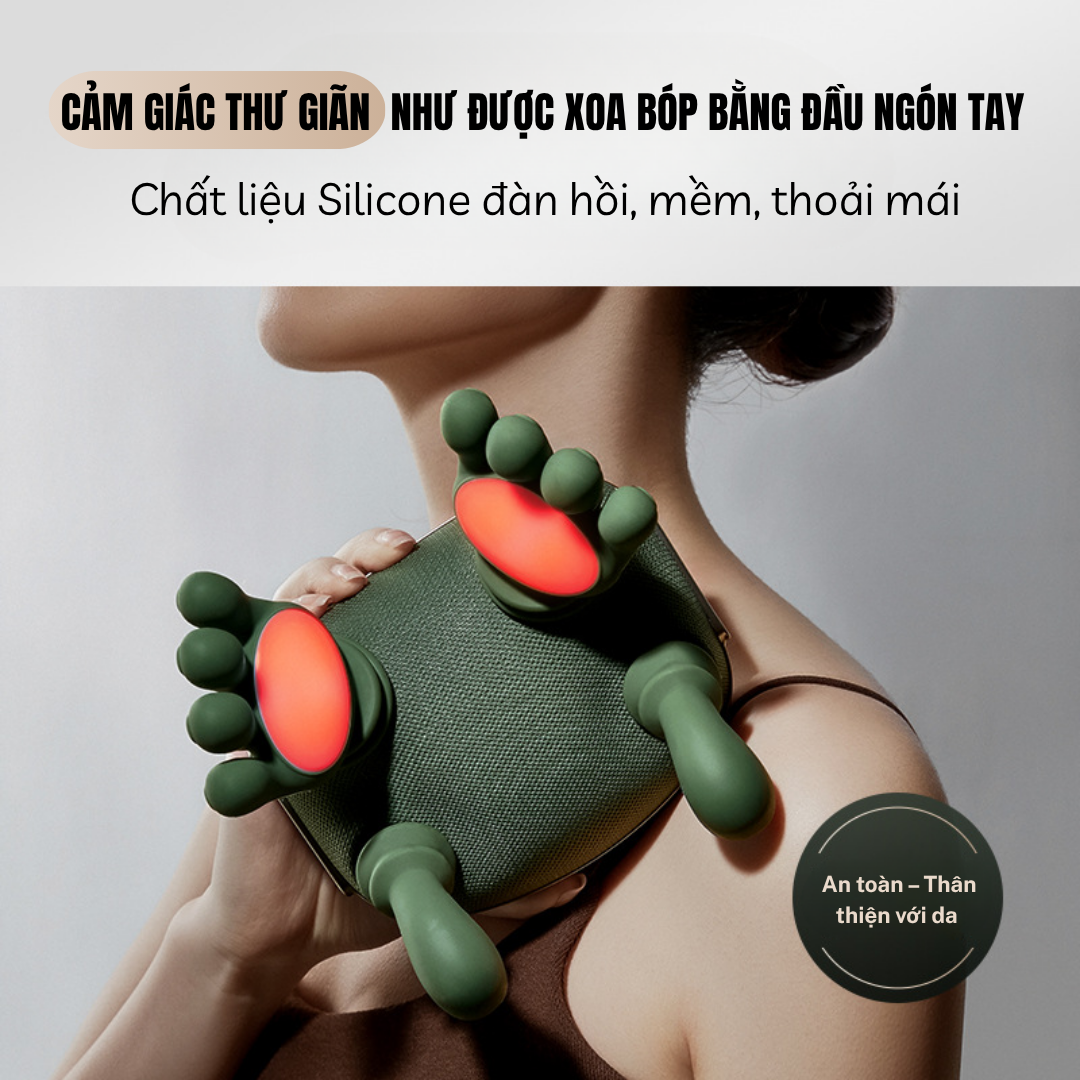 Máy Massage Cổ Vai Gáy SiaaSoo - Mô Phỏng Xoa Bóp Bàn Tay Người - Ảnh 3