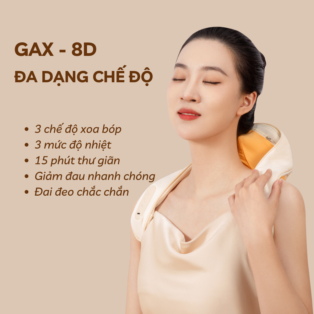 Máy Massage Cổ Vai Gáy Xoa Bóp Vật Lý GAX-8D - Ảnh 7