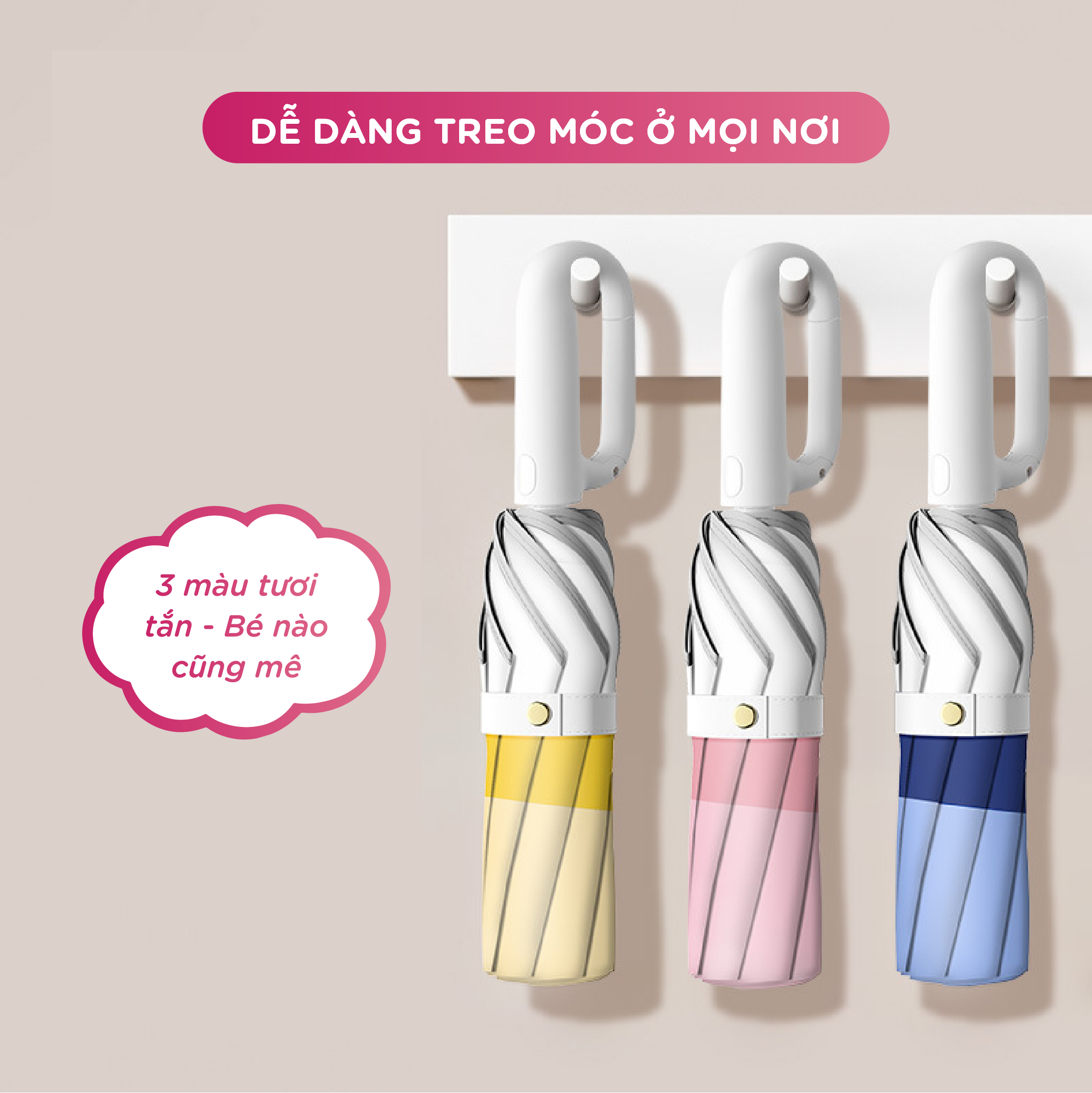 Ô Dù Đi Học Cho Bé Tự Động Cao Cấp UV120 - Ảnh 11