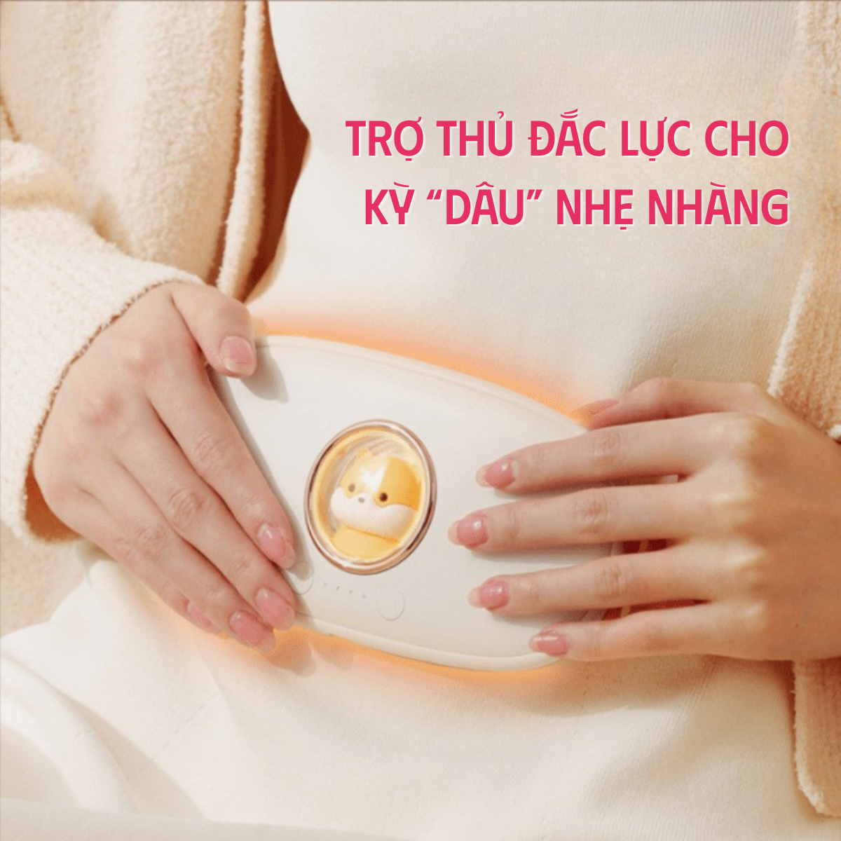 Đai massage chườm ấm giảm đau bụng kinh cho bé gái AFS-2105 (Hộp quà) - Ảnh 3