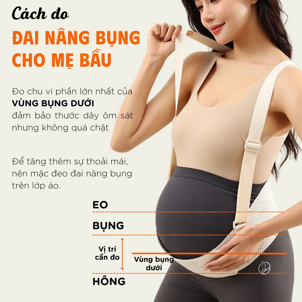 Đai nâng đỡ bụng bầu Miuna giảm đau lưng, rạn bụng, co giãn tốt - Ảnh 10