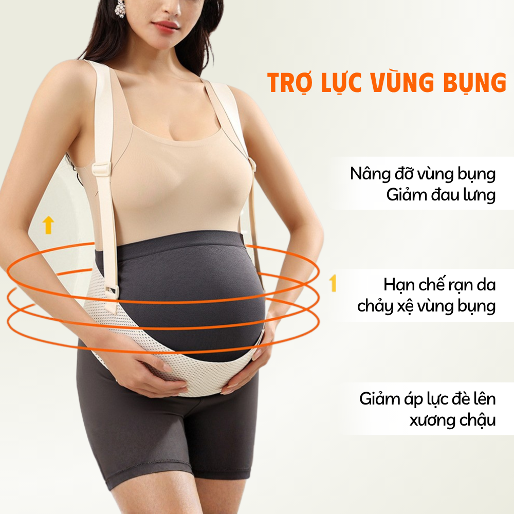 Đai nâng đỡ bụng bầu Miuna giảm đau lưng, rạn bụng, co giãn tốt - Ảnh 4