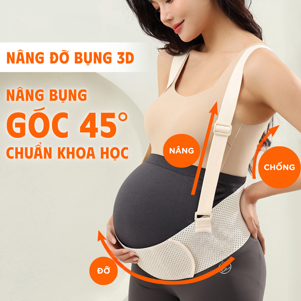 Đai nâng đỡ bụng bầu Miuna giảm đau lưng, rạn bụng, co giãn tốt - Ảnh 2