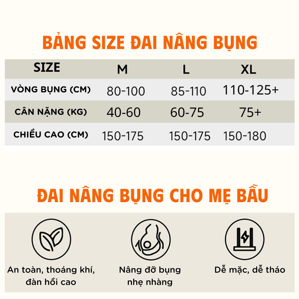 Đai nâng đỡ bụng bầu Miuna giảm đau lưng, rạn bụng, co giãn tốt - Ảnh 11