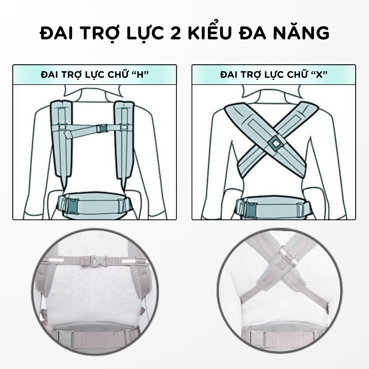 Địu em bé cao cấp Aimama chuẩn y khoa dáng chữ M (Phù hợp bé 0-48m) - Ảnh 8