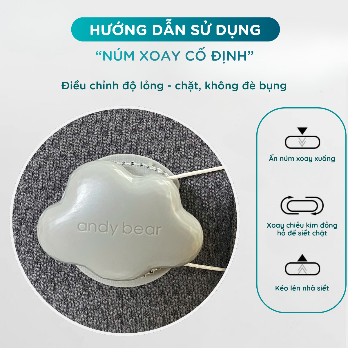 Địu em bé Andy Bear MS3 cao cấp, Địu ngồi trợ lực cho bé sơ sinh đến 4 tuổi - Ảnh 9